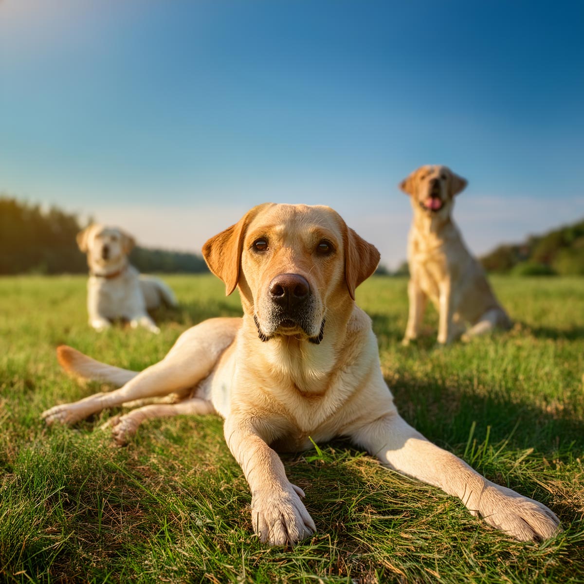 Labrador im Platz